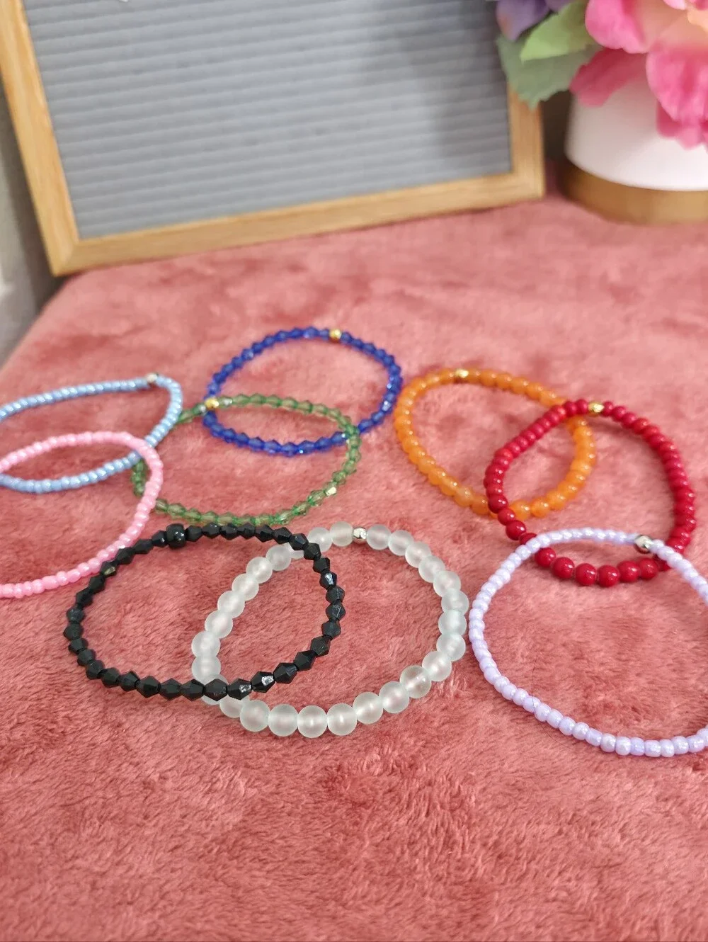 🔹️FINAL SALE🔹️Beaded Stretch Bracelets - Multicolor Set Of 9pcs